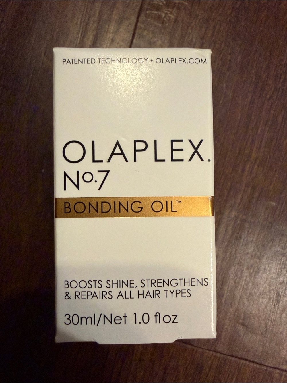 OLAPLEX No.7 Bonding Oil — White & Gold Packaging